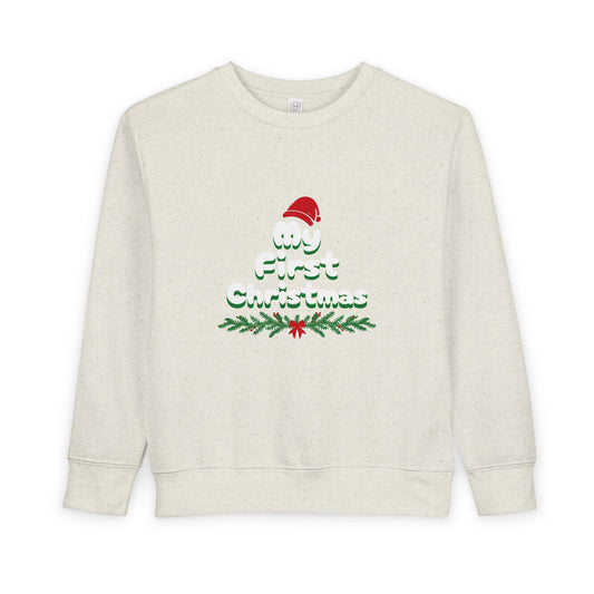 Toddler Merry First Christmas Santa Hat Holiday Sweatshirt