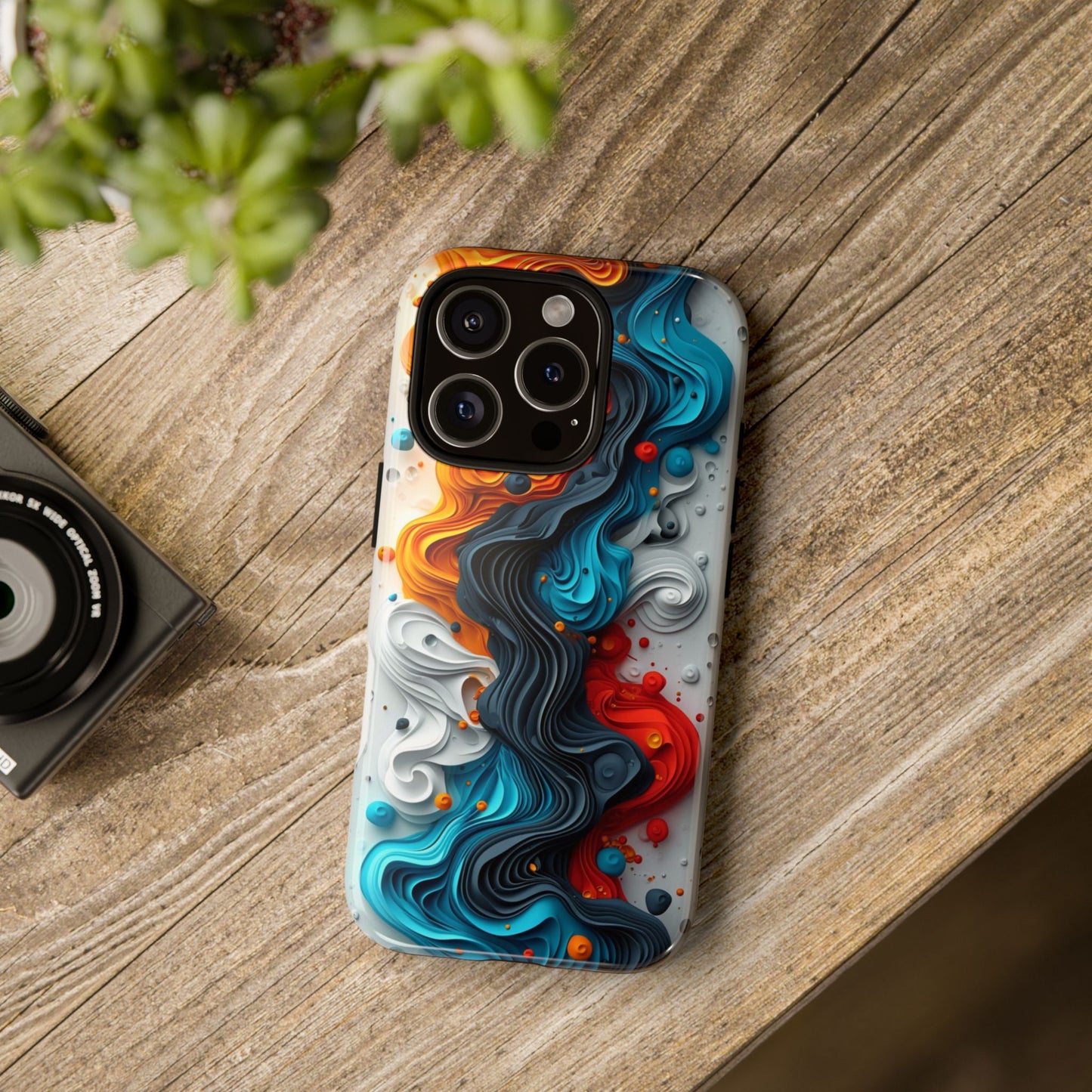 Vibrant Phone Case - Colorful Abstract Design, Tough Case for Protection, Unique Gift for Art Lovers, Stylish Cell Phone Accessory