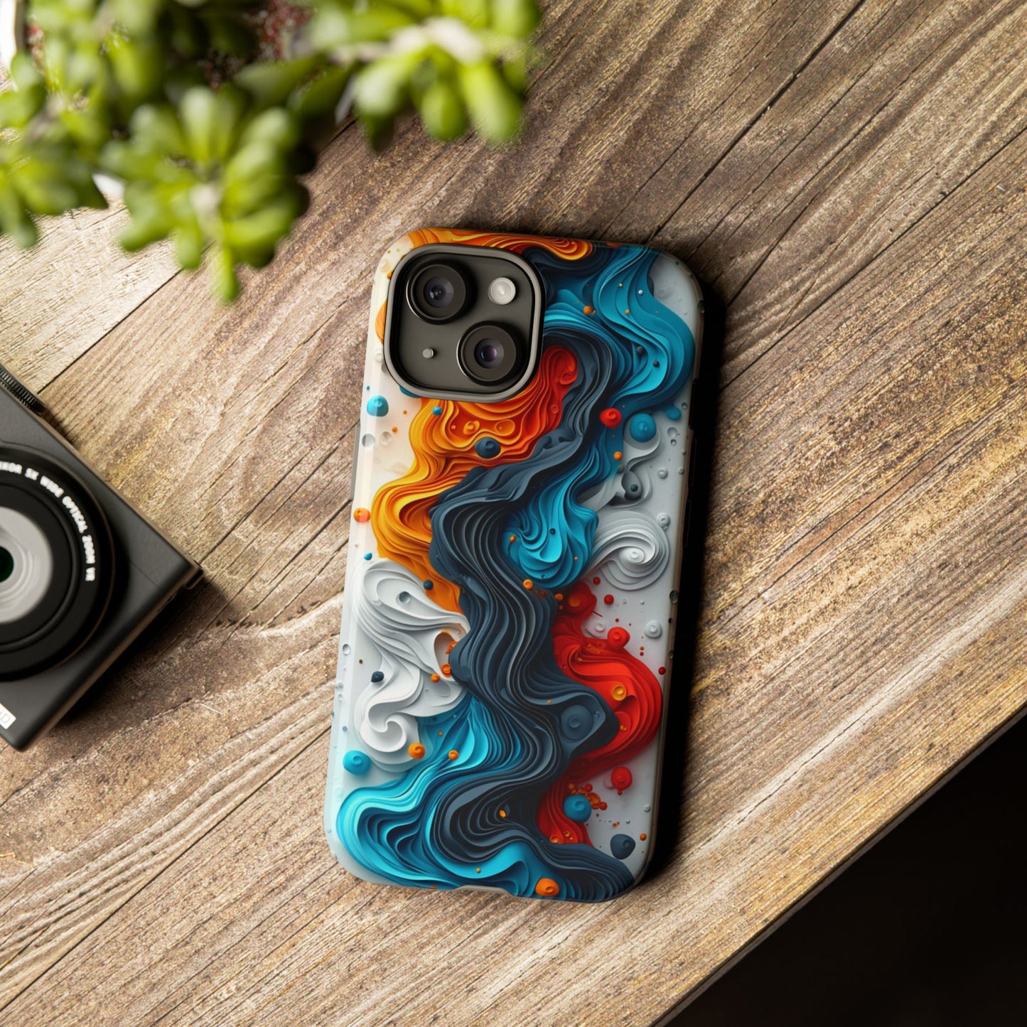 Vibrant Phone Case - Colorful Abstract Design, Tough Case for Protection, Unique Gift for Art Lovers, Stylish Cell Phone Accessory