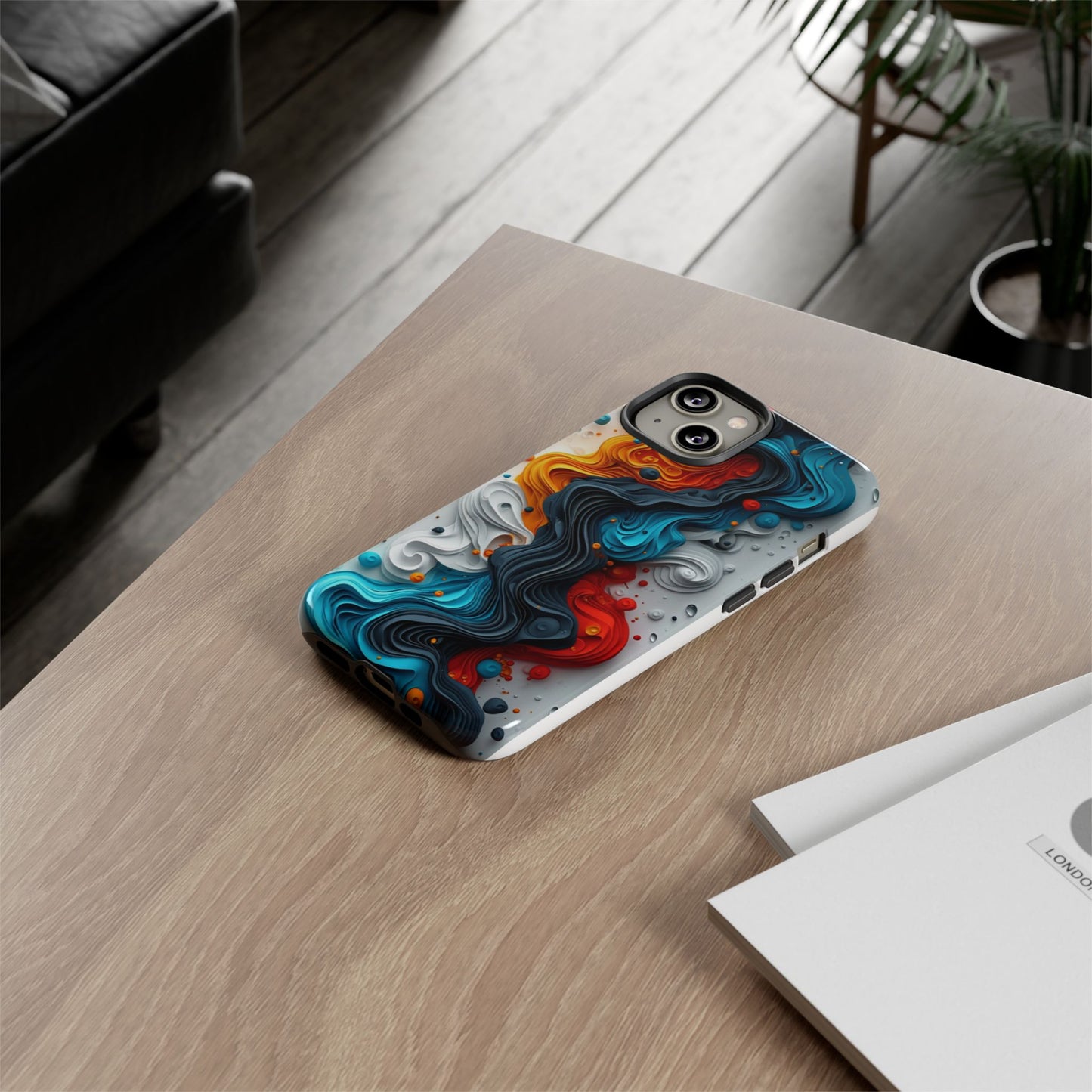 Vibrant Phone Case - Colorful Abstract Design, Tough Case for Protection, Unique Gift for Art Lovers, Stylish Cell Phone Accessory