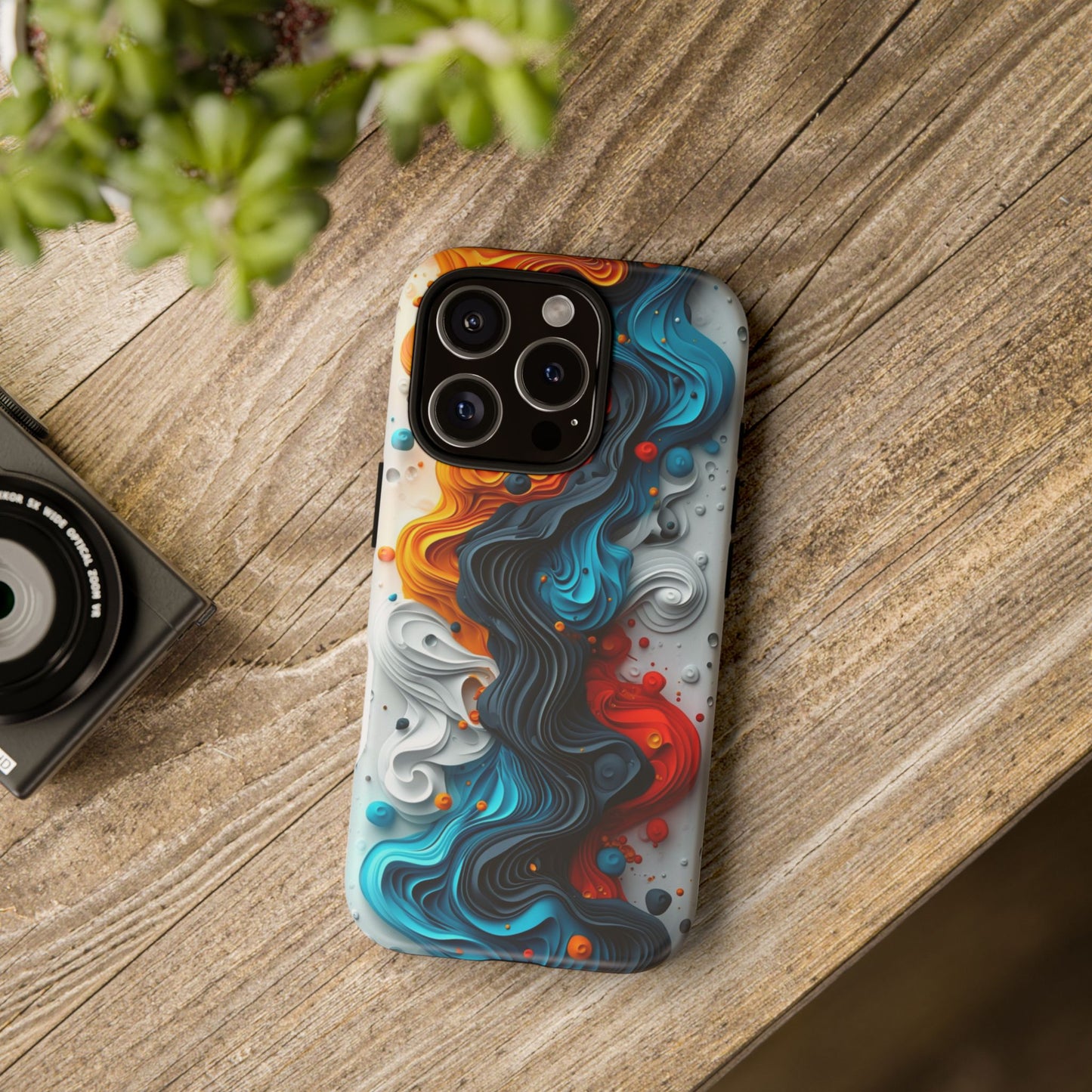Vibrant Phone Case - Colorful Abstract Design, Tough Case for Protection, Unique Gift for Art Lovers, Stylish Cell Phone Accessory