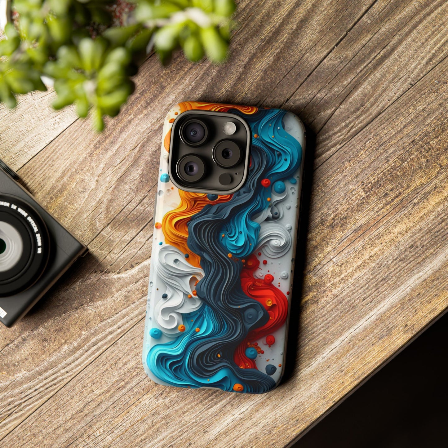 Vibrant Phone Case - Colorful Abstract Design, Tough Case for Protection, Unique Gift for Art Lovers, Stylish Cell Phone Accessory