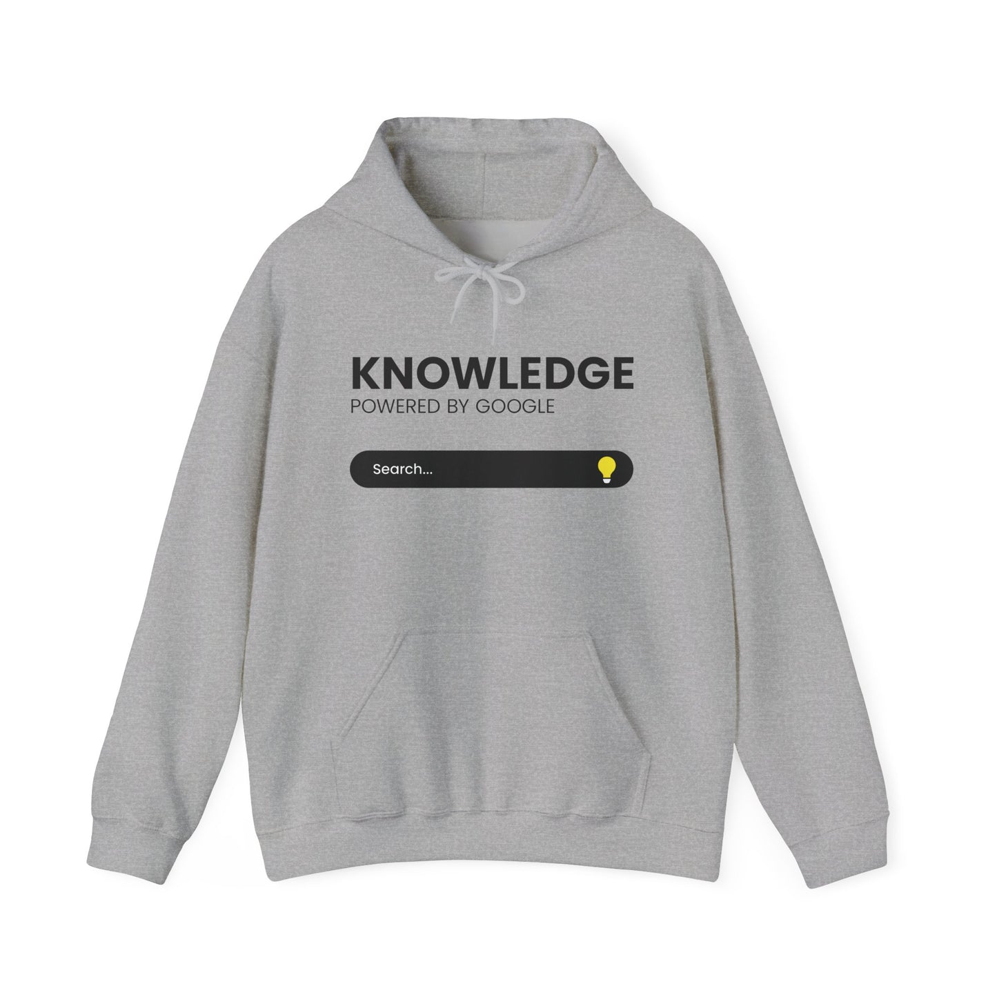 Knowledge Powered by Google Hoodie, Unisex Sweatshirt, Funny Gift, Tech Lover Apparel, Cozy Casual Wear, Perfect for Students