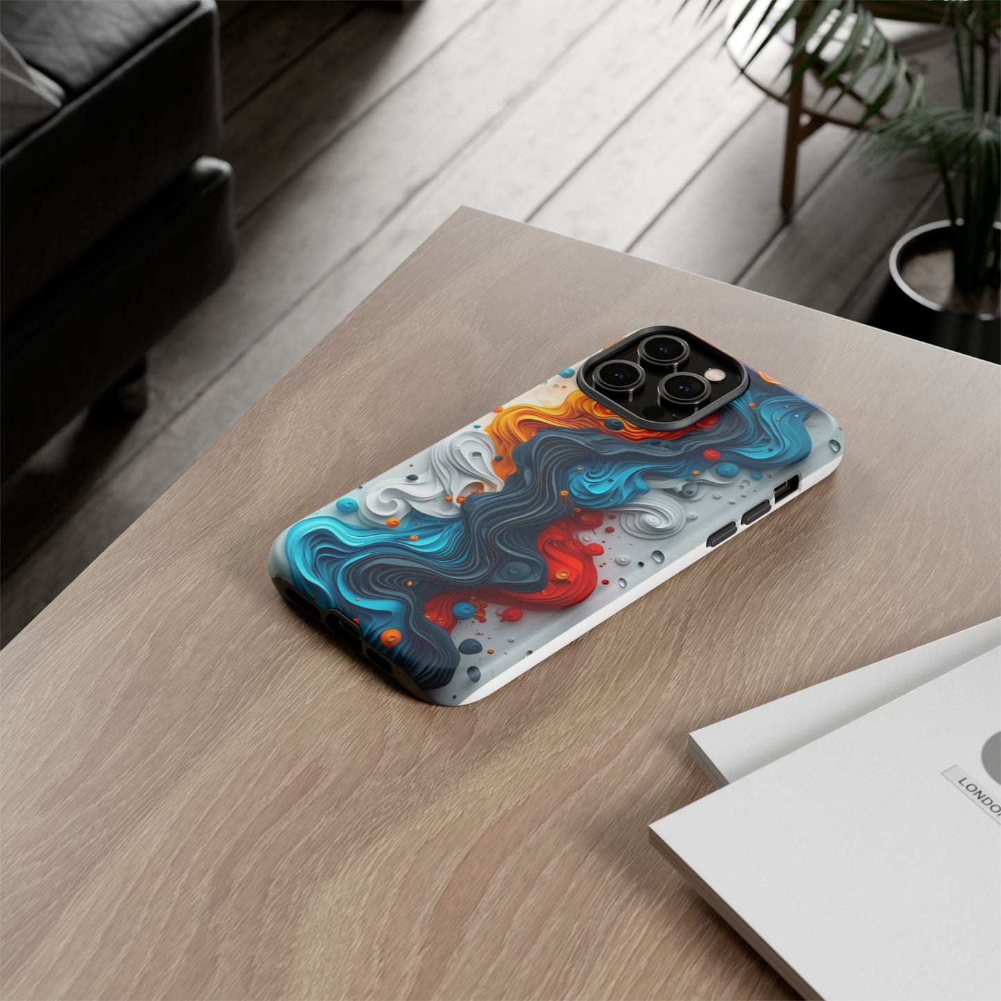 Vibrant Phone Case - Colorful Abstract Design, Tough Case for Protection, Unique Gift for Art Lovers, Stylish Cell Phone Accessory