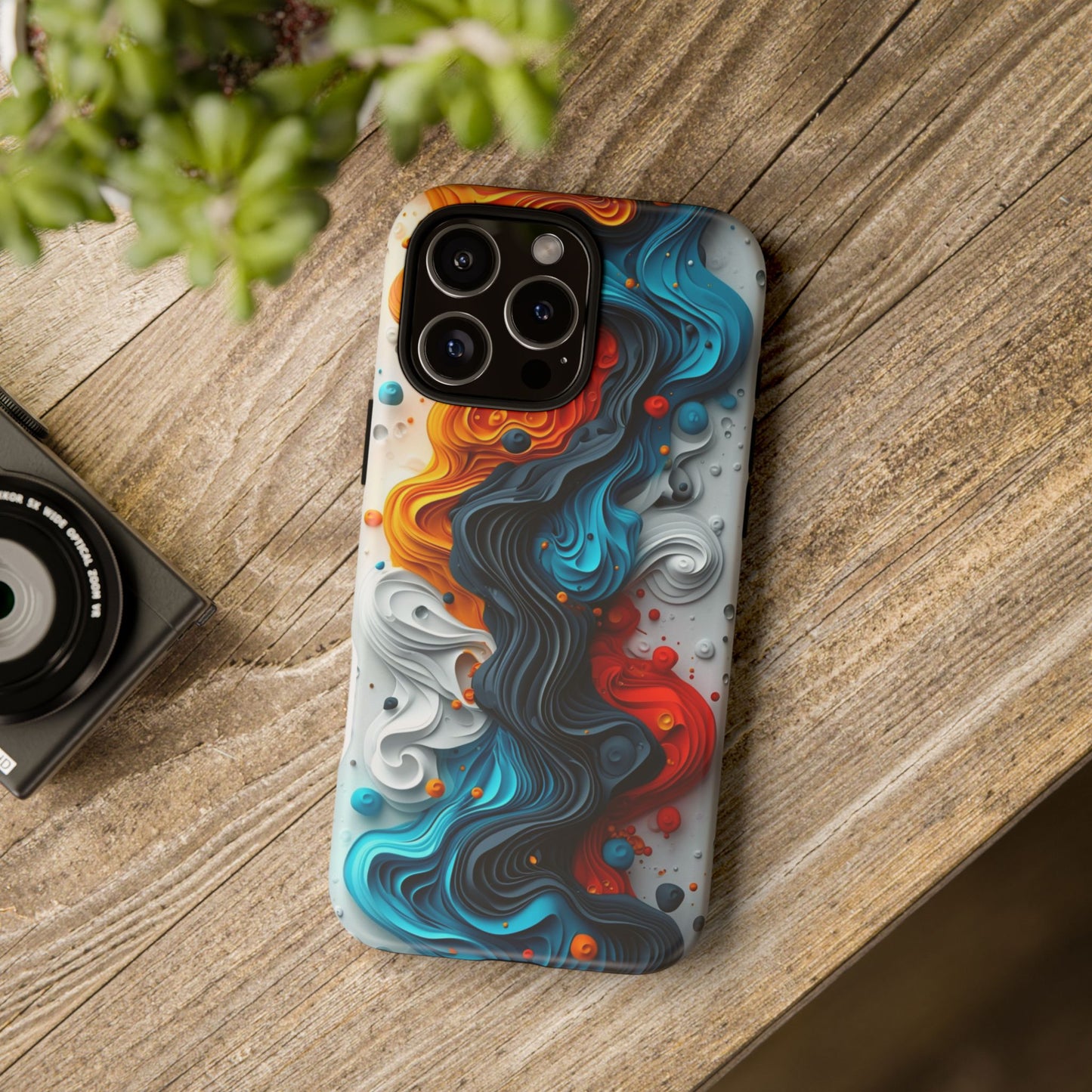 Vibrant Phone Case - Colorful Abstract Design, Tough Case for Protection, Unique Gift for Art Lovers, Stylish Cell Phone Accessory