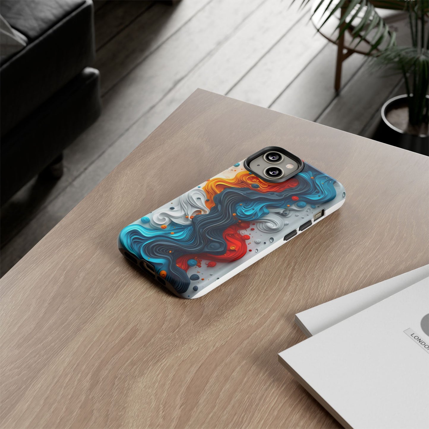 Vibrant Phone Case - Colorful Abstract Design, Tough Case for Protection, Unique Gift for Art Lovers, Stylish Cell Phone Accessory