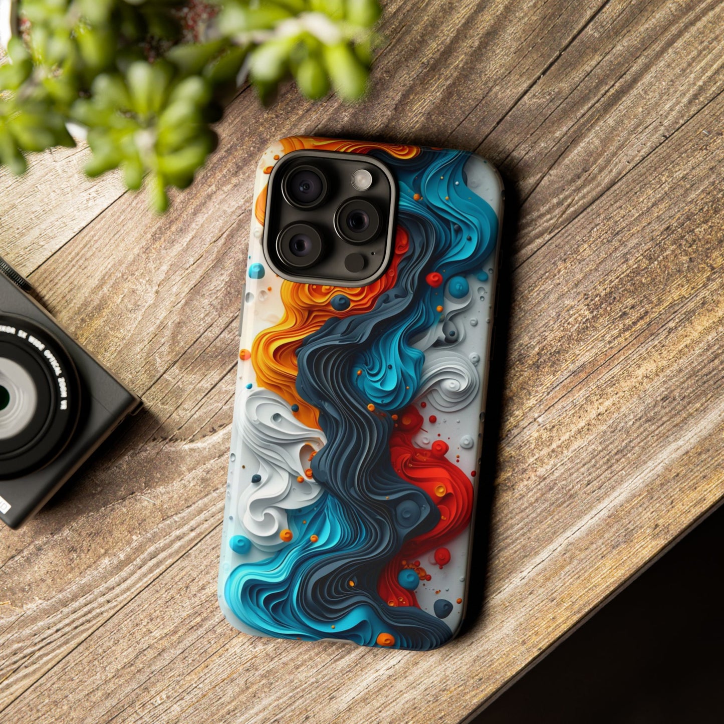 Vibrant Phone Case - Colorful Abstract Design, Tough Case for Protection, Unique Gift for Art Lovers, Stylish Cell Phone Accessory