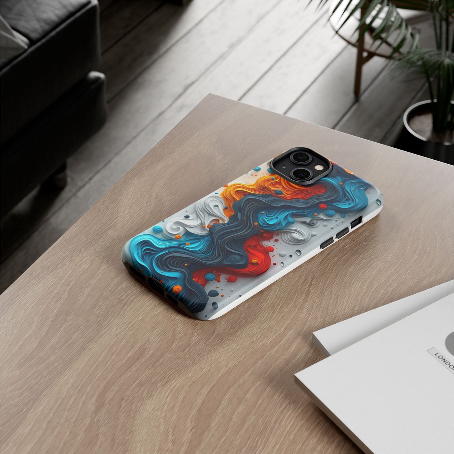 Vibrant Phone Case - Colorful Abstract Design, Tough Case for Protection, Unique Gift for Art Lovers, Stylish Cell Phone Accessory