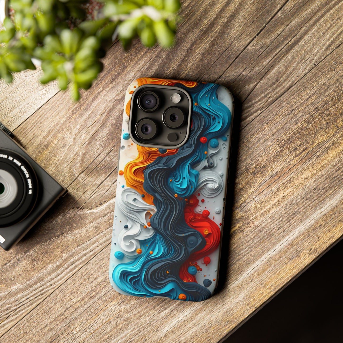 Vibrant Phone Case - Colorful Abstract Design, Tough Case for Protection, Unique Gift for Art Lovers, Stylish Cell Phone Accessory