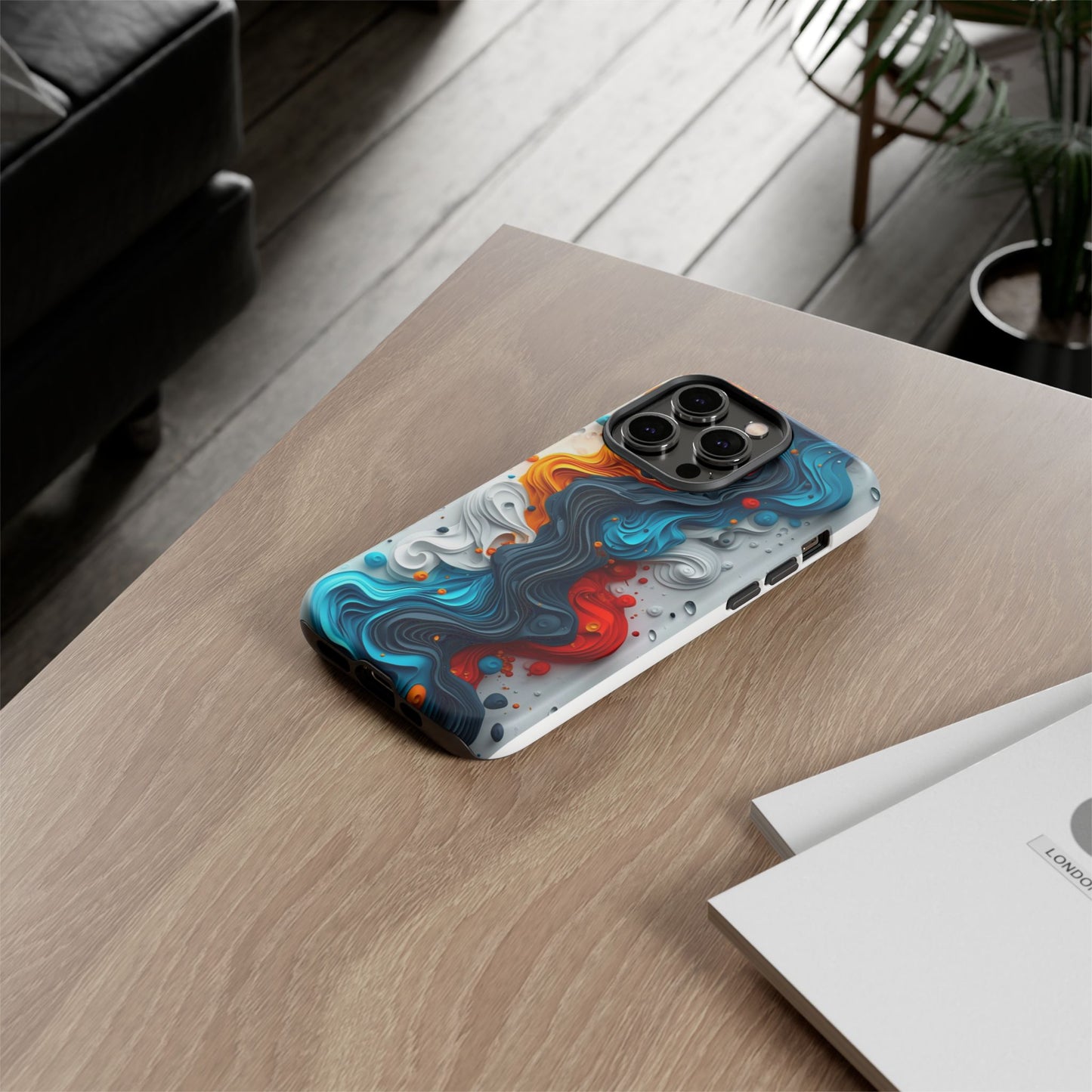 Vibrant Phone Case - Colorful Abstract Design, Tough Case for Protection, Unique Gift for Art Lovers, Stylish Cell Phone Accessory