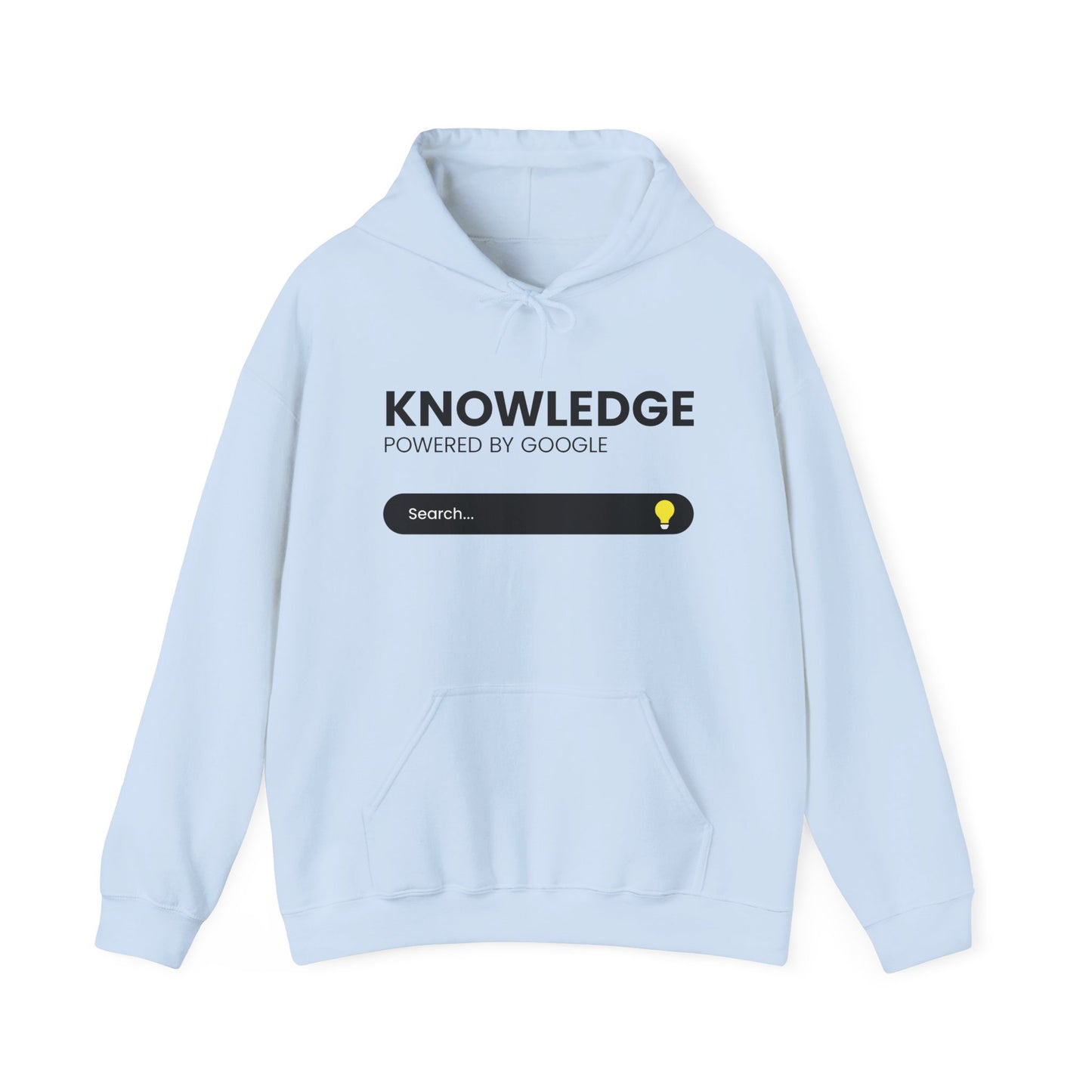 Knowledge Powered by Google Hoodie, Unisex Sweatshirt, Funny Gift, Tech Lover Apparel, Cozy Casual Wear, Perfect for Students