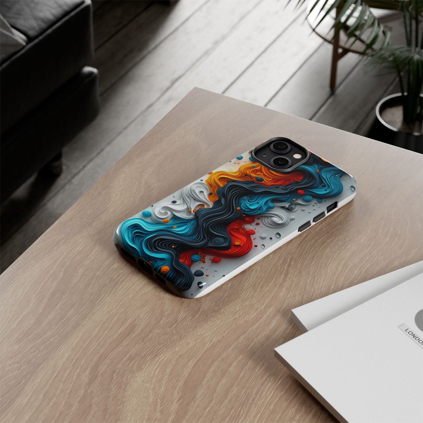 Vibrant Phone Case - Colorful Abstract Design, Tough Case for Protection, Unique Gift for Art Lovers, Stylish Cell Phone Accessory