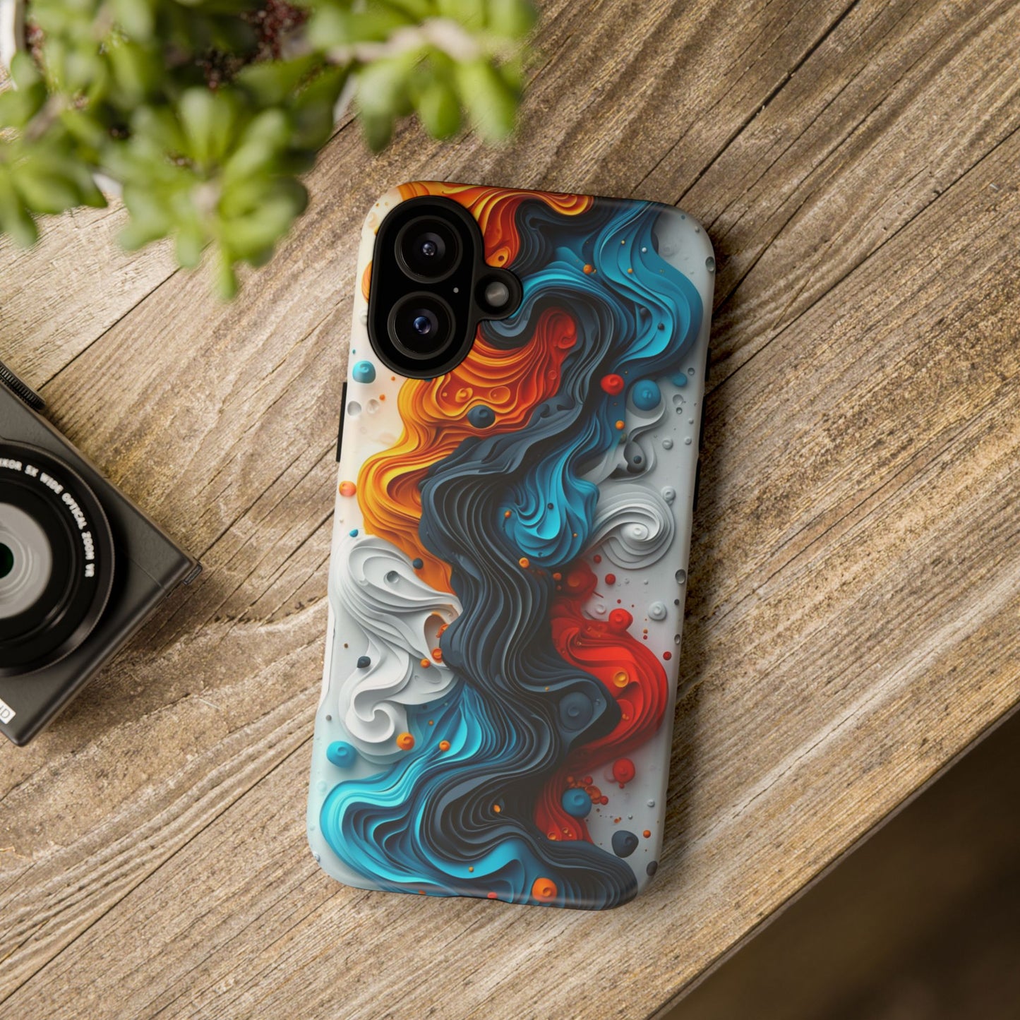 Vibrant Phone Case - Colorful Abstract Design, Tough Case for Protection, Unique Gift for Art Lovers, Stylish Cell Phone Accessory