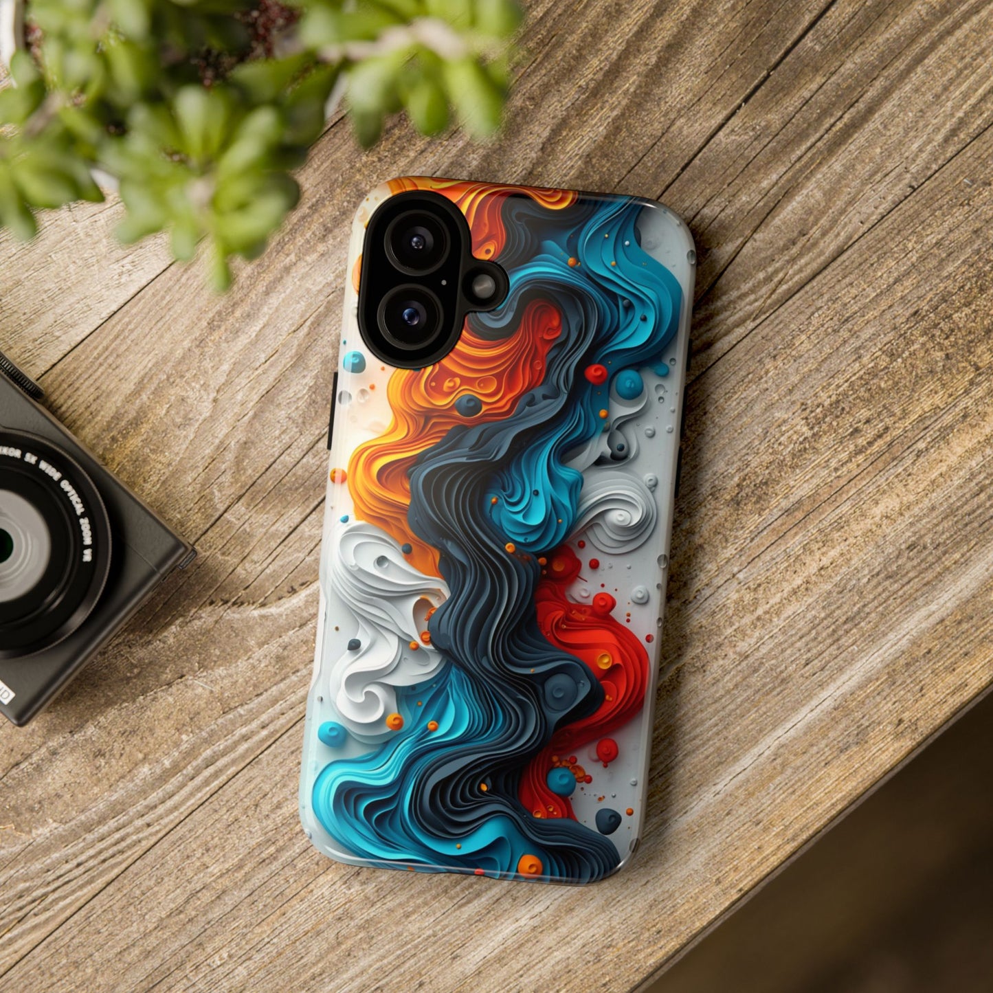 Vibrant Phone Case - Colorful Abstract Design, Tough Case for Protection, Unique Gift for Art Lovers, Stylish Cell Phone Accessory