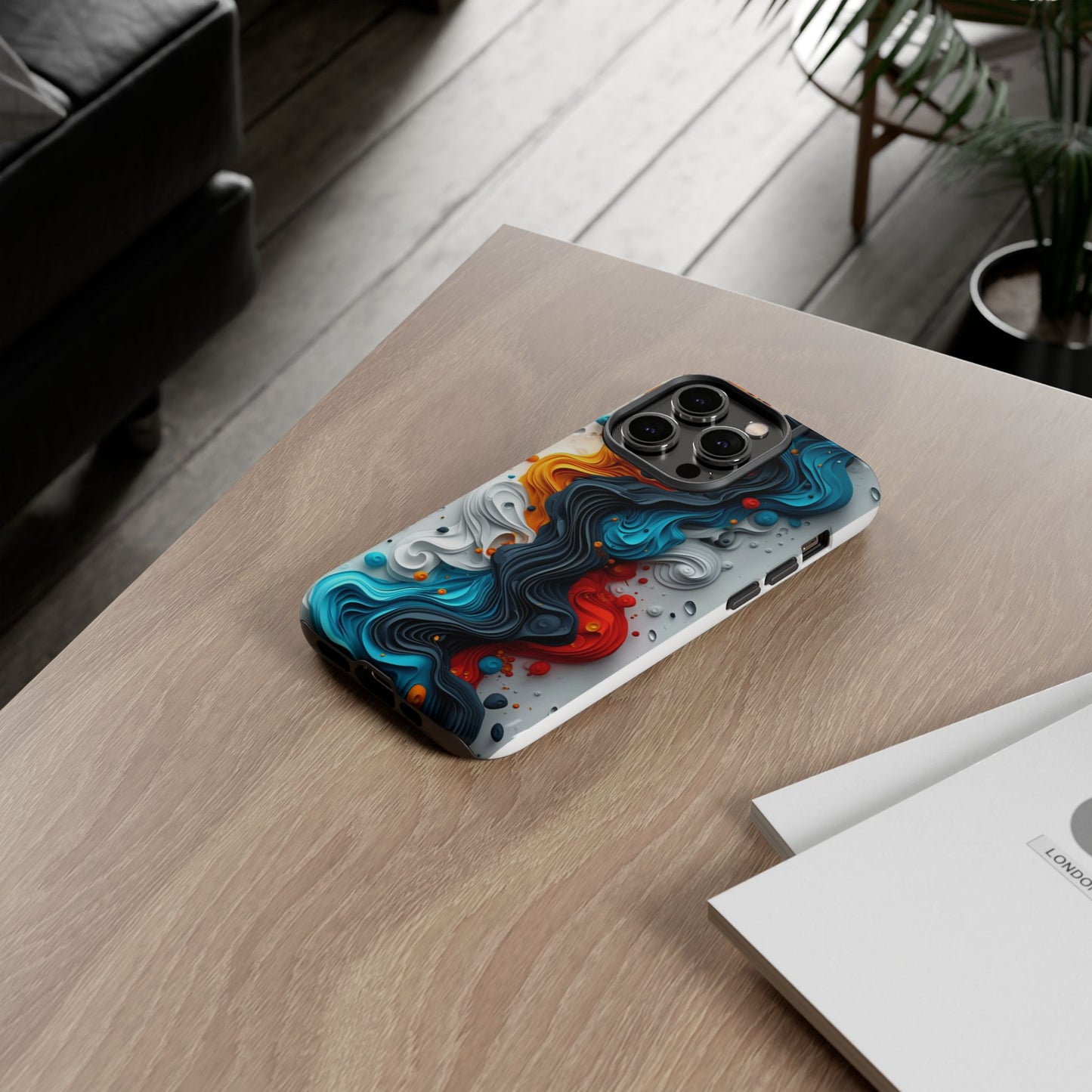 Vibrant Phone Case - Colorful Abstract Design, Tough Case for Protection, Unique Gift for Art Lovers, Stylish Cell Phone Accessory