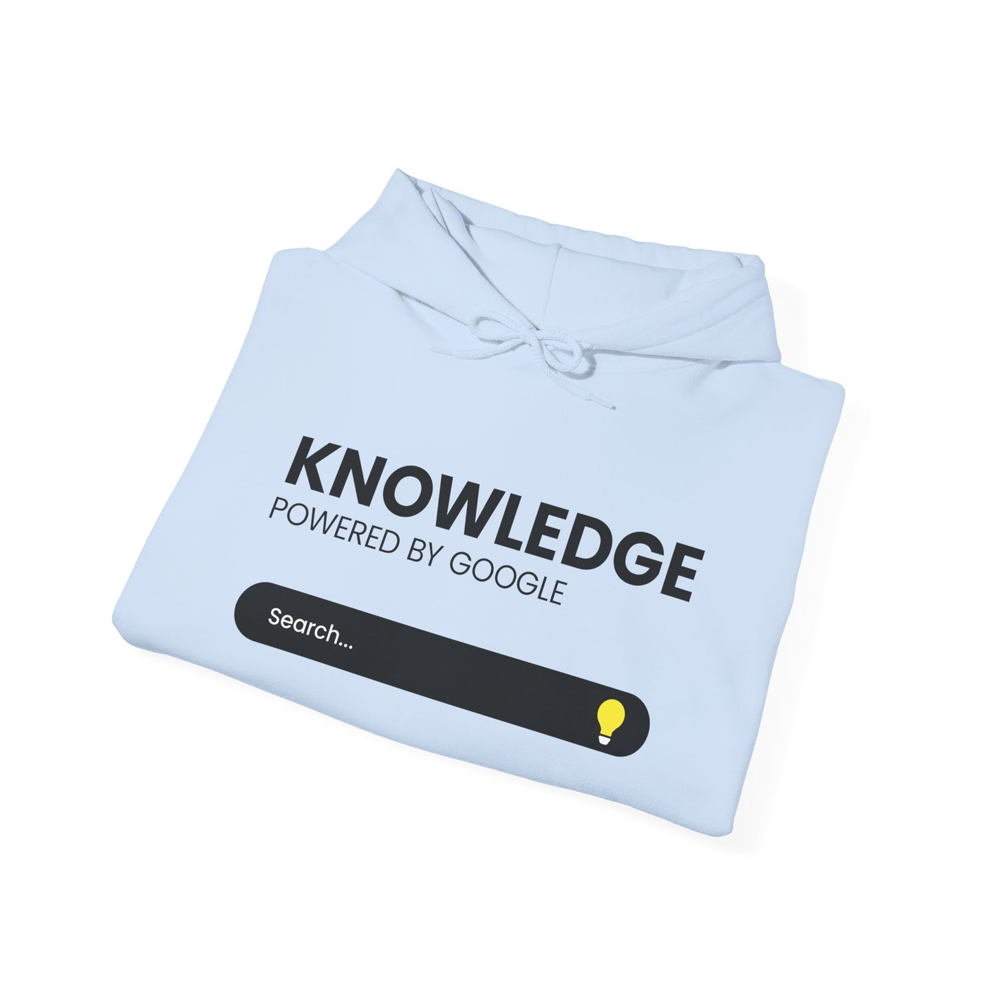 Knowledge Powered by Google Hoodie, Unisex Sweatshirt, Funny Gift, Tech Lover Apparel, Cozy Casual Wear, Perfect for Students