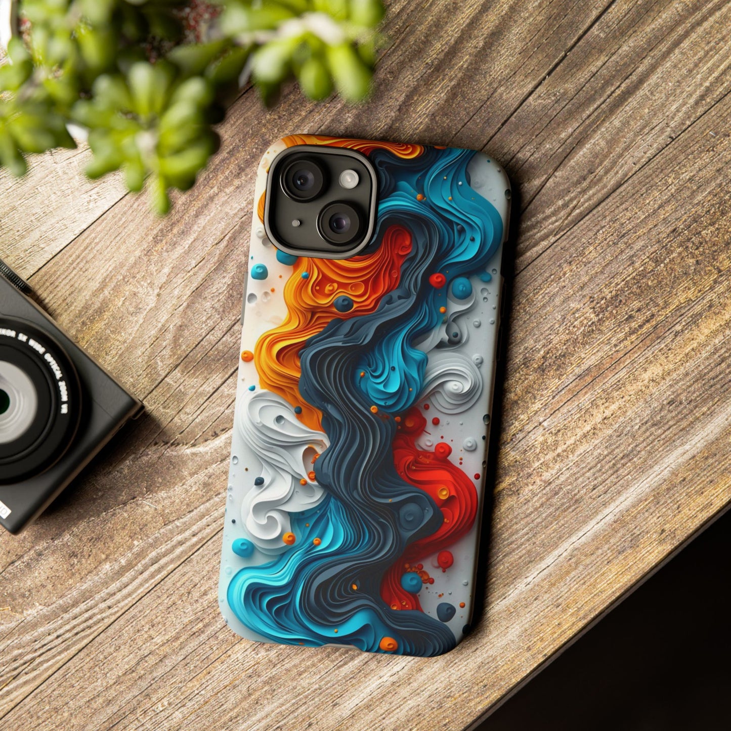 Vibrant Phone Case - Colorful Abstract Design, Tough Case for Protection, Unique Gift for Art Lovers, Stylish Cell Phone Accessory