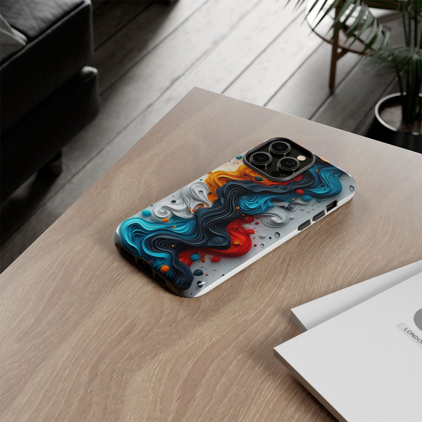 Vibrant Phone Case - Colorful Abstract Design, Tough Case for Protection, Unique Gift for Art Lovers, Stylish Cell Phone Accessory