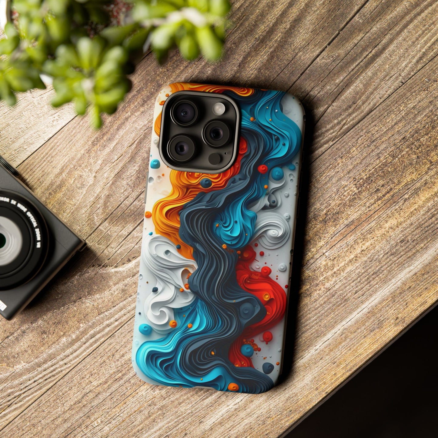 Vibrant Phone Case - Colorful Abstract Design, Tough Case for Protection, Unique Gift for Art Lovers, Stylish Cell Phone Accessory