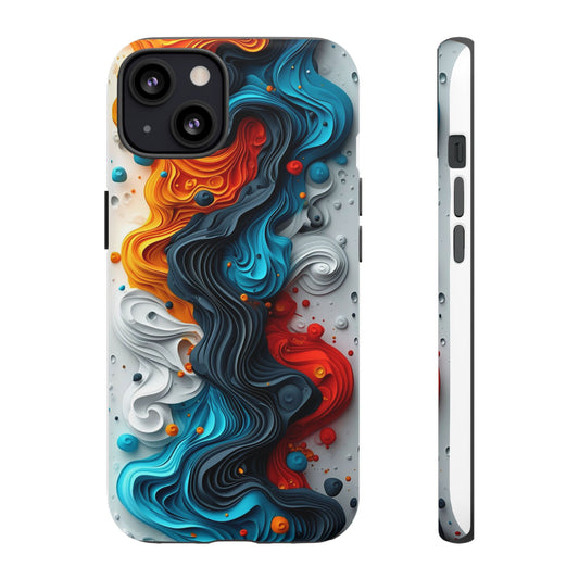 Vibrant Phone Case - Colorful Abstract Design, Tough Case for Protection, Unique Gift for Art Lovers, Stylish Cell Phone Accessory