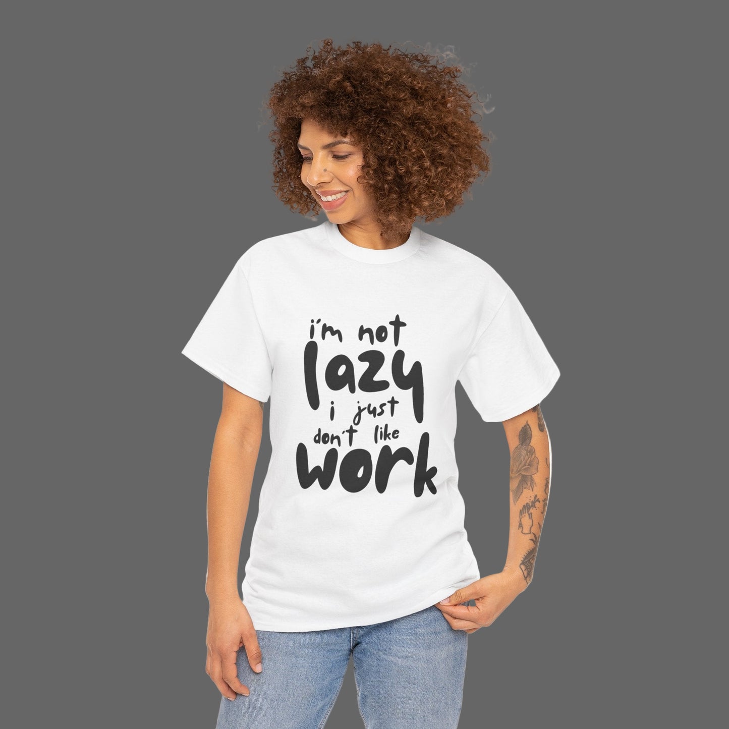 I'm Not Lazy Unisex Heavy Cotton Tee