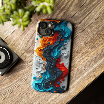 Vibrant Phone Case - Colorful Abstract Design, Tough Case for Protection, Unique Gift for Art Lovers, Stylish Cell Phone Accessory