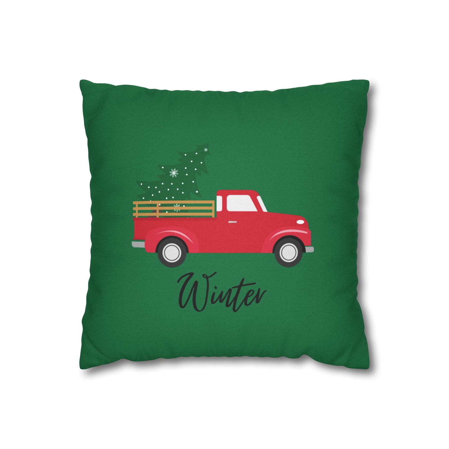 Winter-Themed Square Pillowcase