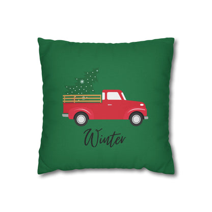 Winter-Themed Square Pillowcase