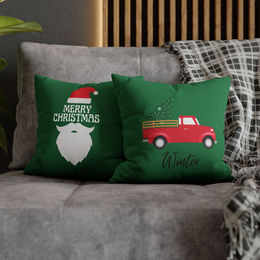 Winter-Themed Square Pillowcase