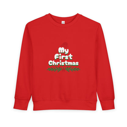 Toddler Merry First Christmas Santa Hat Holiday Sweatshirt