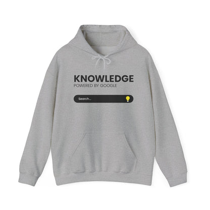 Knowledge Powered by Google Hoodie, Unisex Sweatshirt, Funny Gift, Tech Lover Apparel, Cozy Casual Wear, Perfect for Students