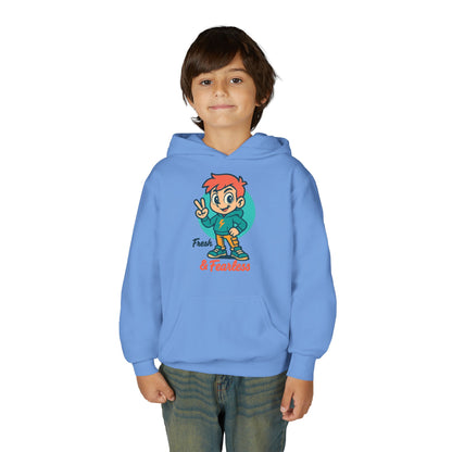 Youth Hooded Sweatshirt - Fresh & Fearless Graphic, Unique Gift for Kids, Casual Wear, Street Style, Comfort Apparel