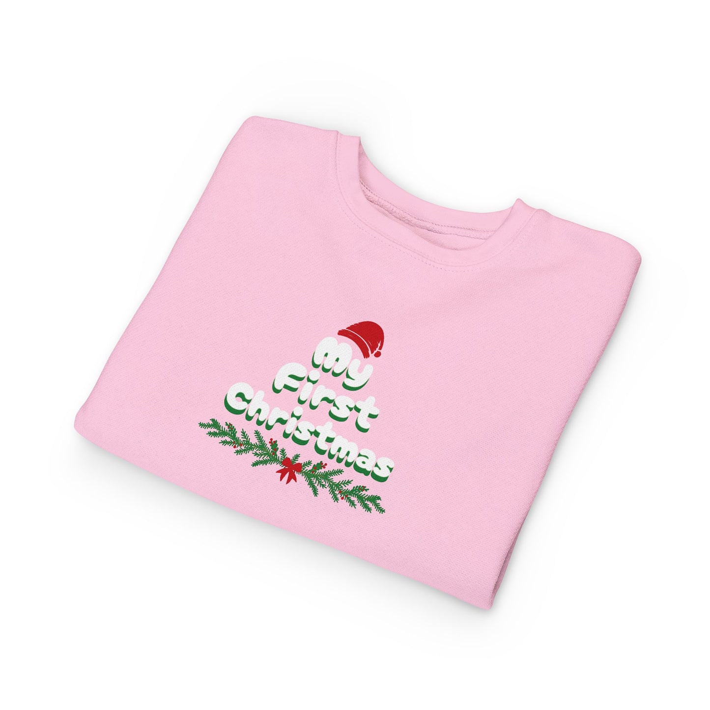 Toddler Merry First Christmas Santa Hat Holiday Sweatshirt