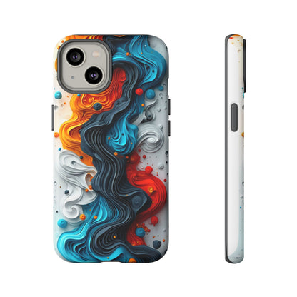 Vibrant Phone Case - Colorful Abstract Design, Tough Case for Protection, Unique Gift for Art Lovers, Stylish Cell Phone Accessory