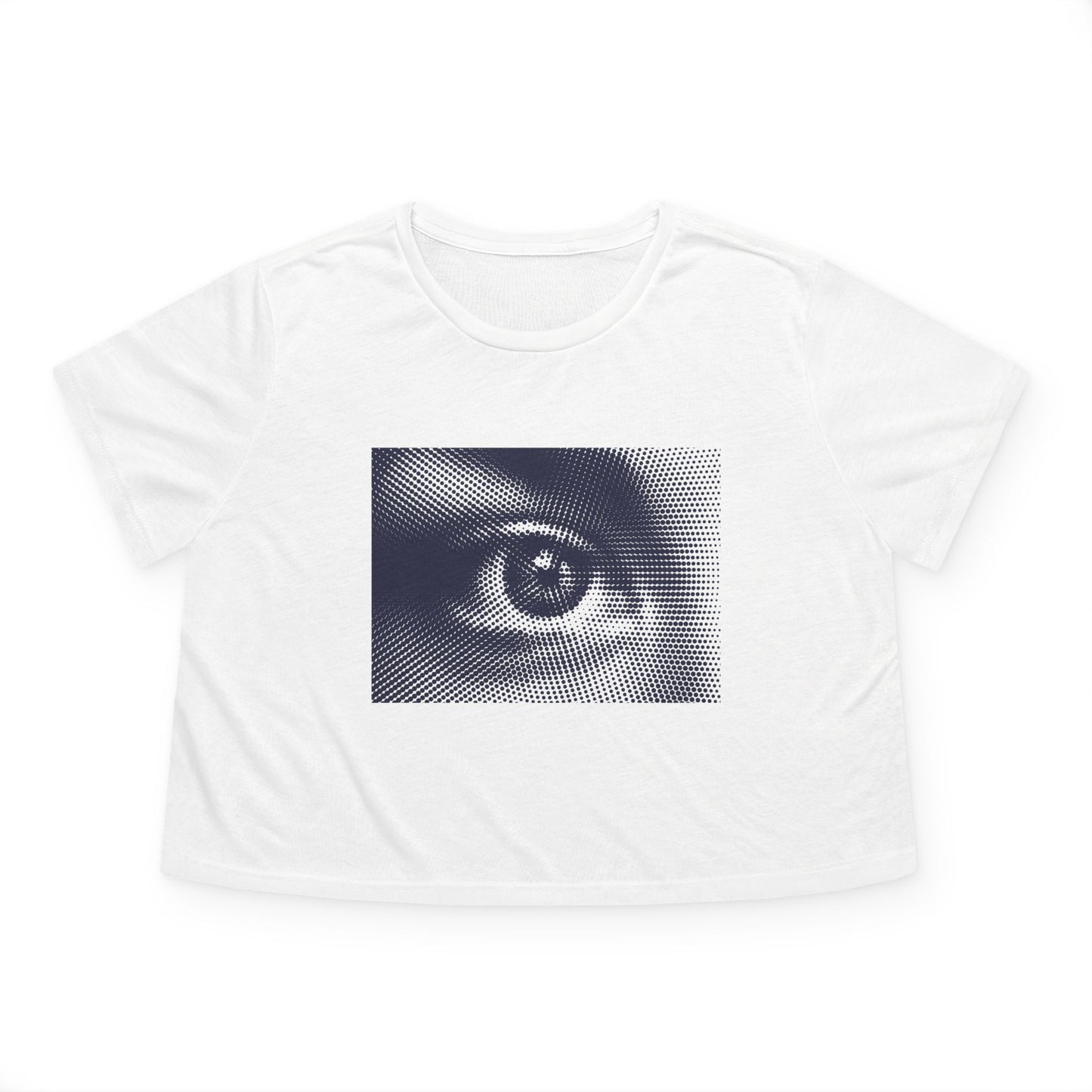 Eye Graphic Cropped Tee for Women