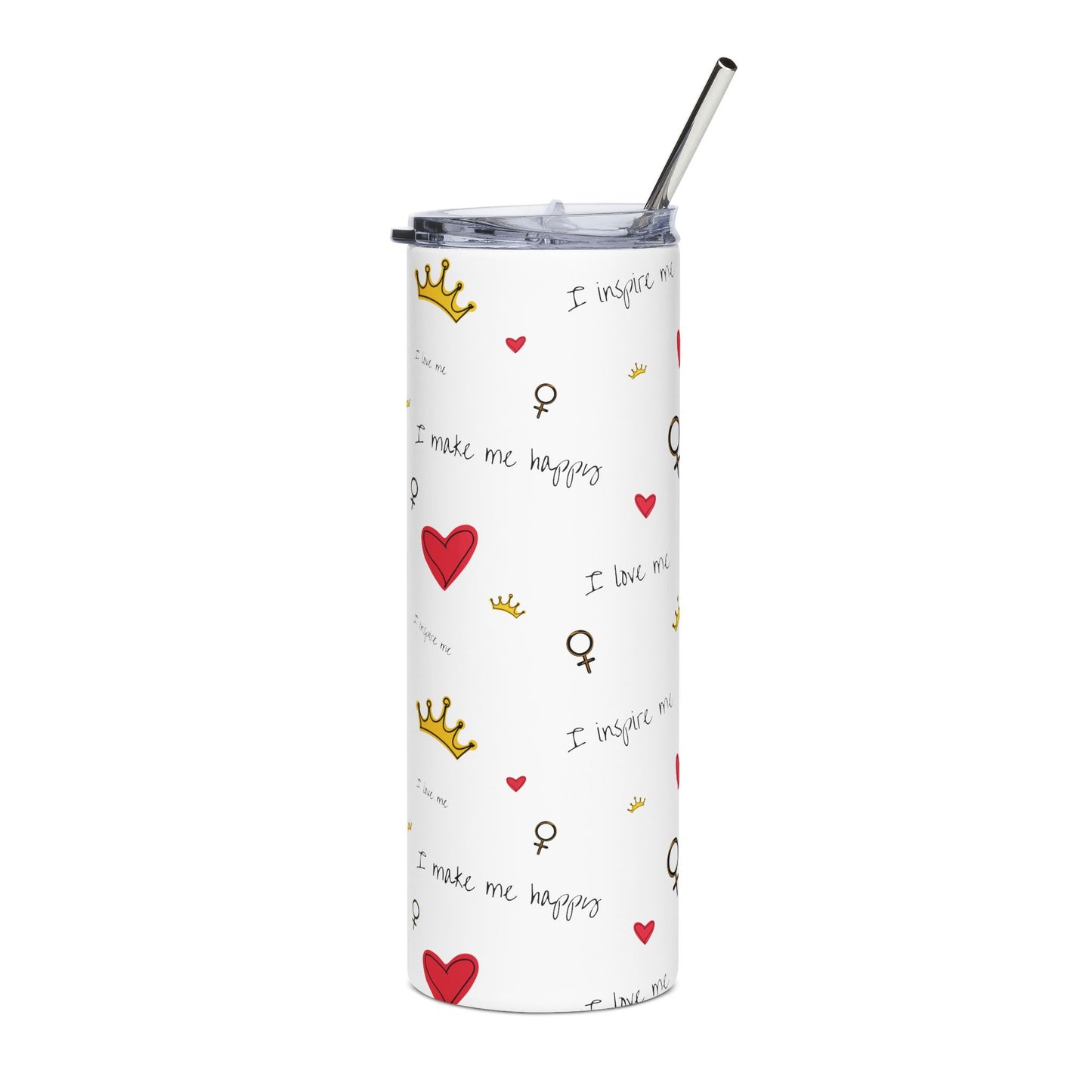 Heart and Crown Stainless Steel Tumbler - 20oz