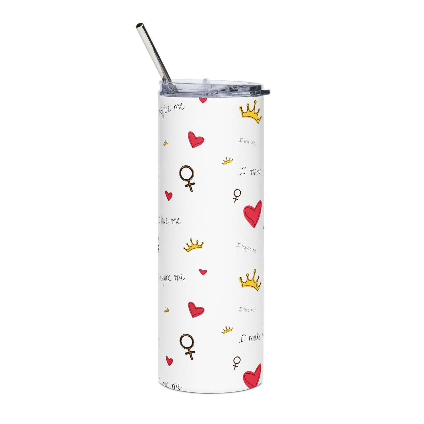 Heart and Crown Stainless Steel Tumbler - 20oz