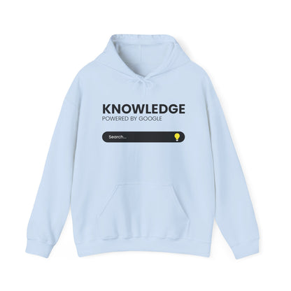 Knowledge Powered by Google Hoodie, Unisex Sweatshirt, Funny Gift, Tech Lover Apparel, Cozy Casual Wear, Perfect for Students