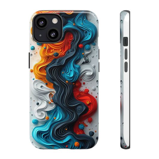 Vibrant Phone Case - Colorful Abstract Design, Tough Case for Protection, Unique Gift for Art Lovers, Stylish Cell Phone Accessory