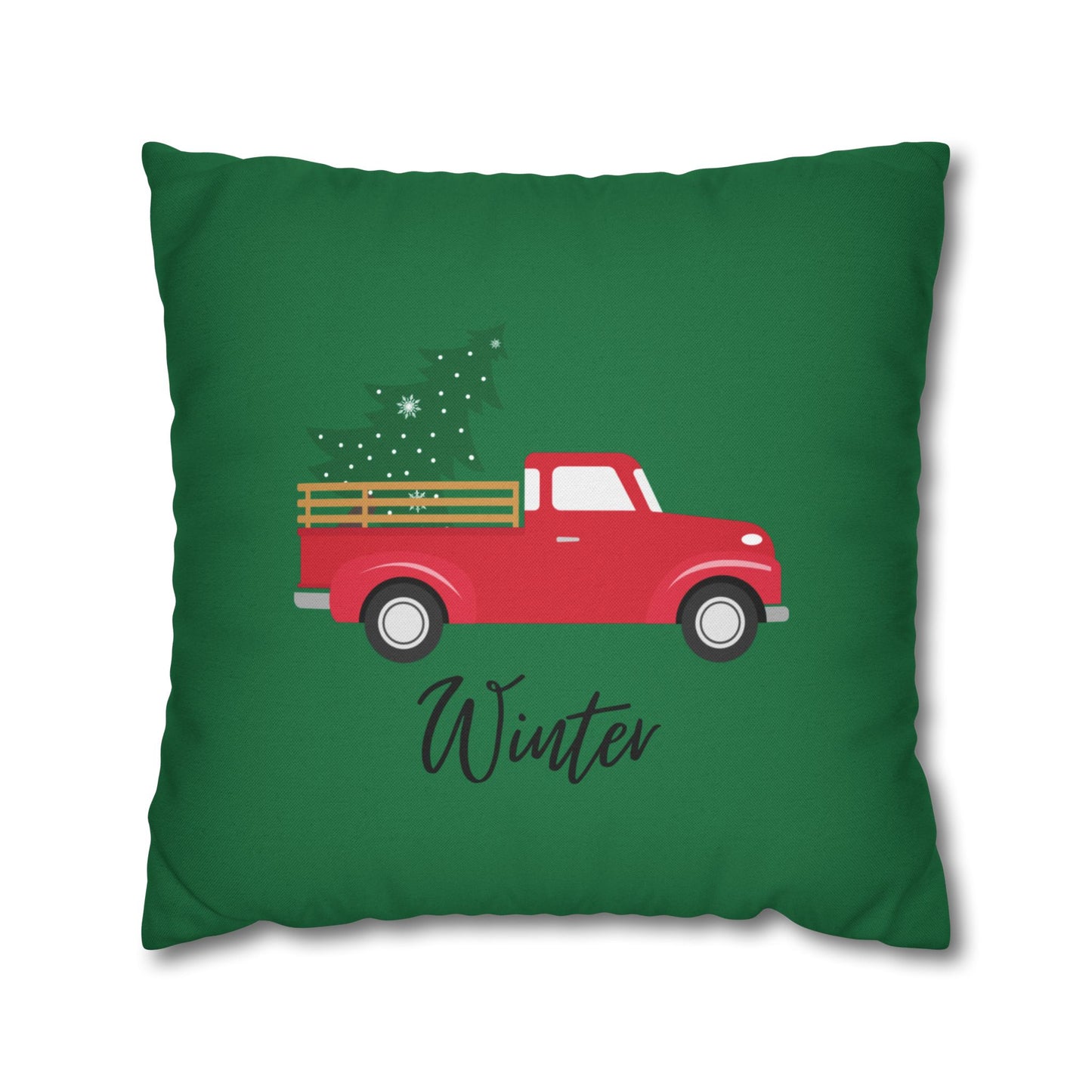 Winter-Themed Square Pillowcase