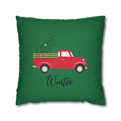 Winter-Themed Square Pillowcase