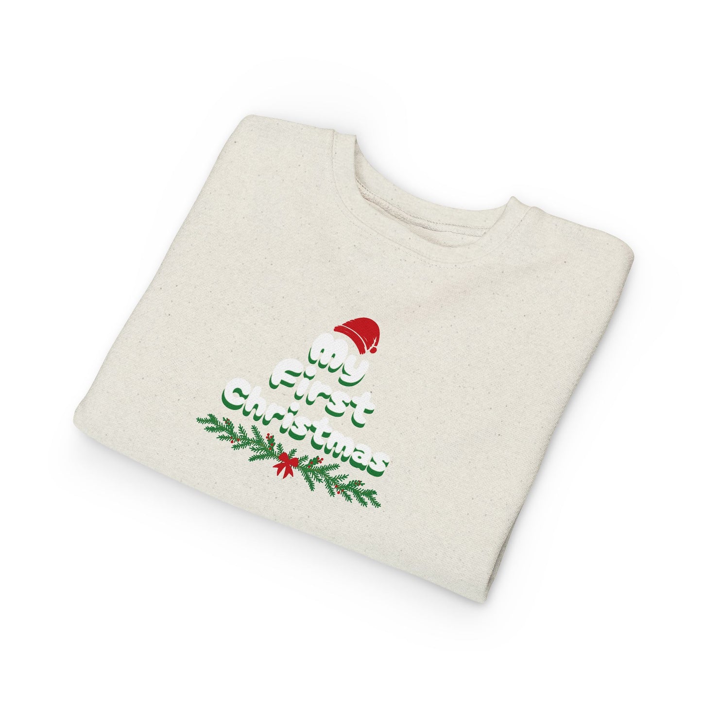 Toddler Merry First Christmas Santa Hat Holiday Sweatshirt
