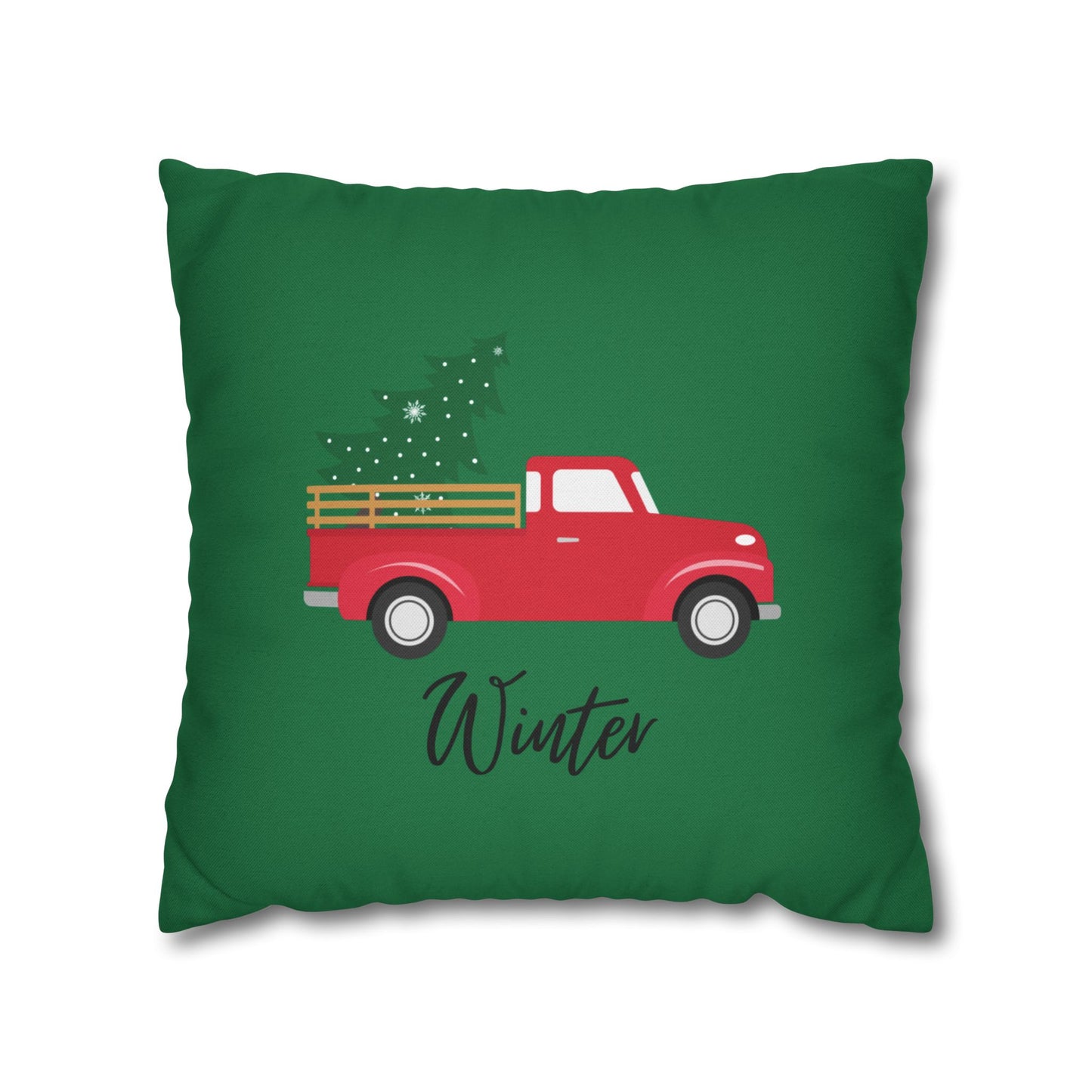 Winter-Themed Square Pillowcase