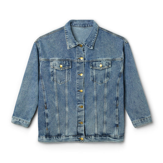 Musical Women's Denim Jacket with Custom Design, Casual Layering Piece, Perfect for Concerts, Festivals, and Everyday Wear, Vintage Trend