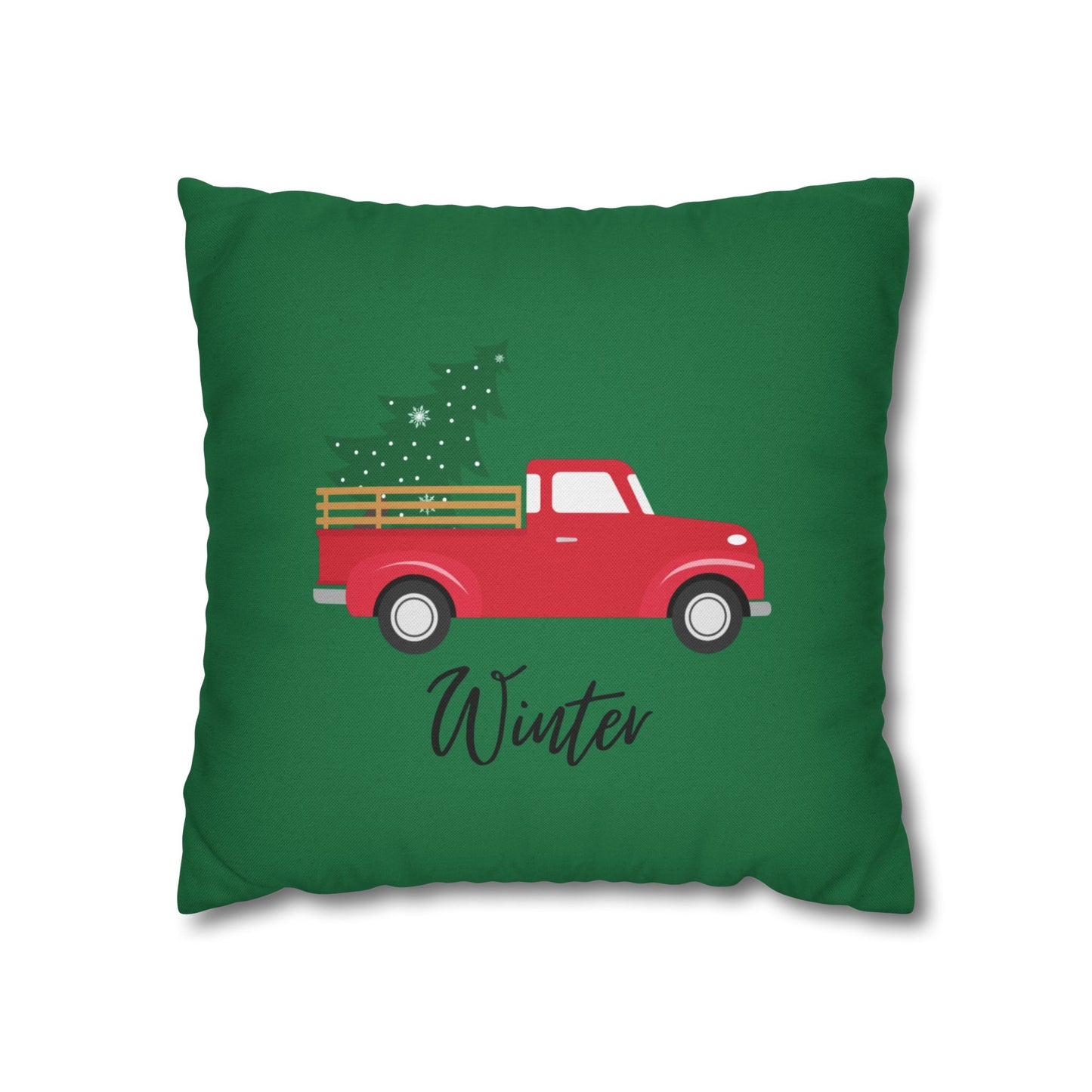 Winter-Themed Square Pillowcase