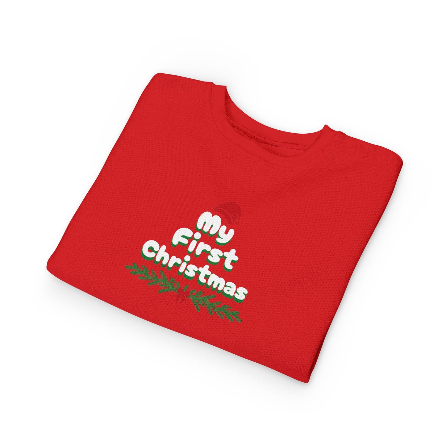 Toddler Merry First Christmas Santa Hat Holiday Sweatshirt