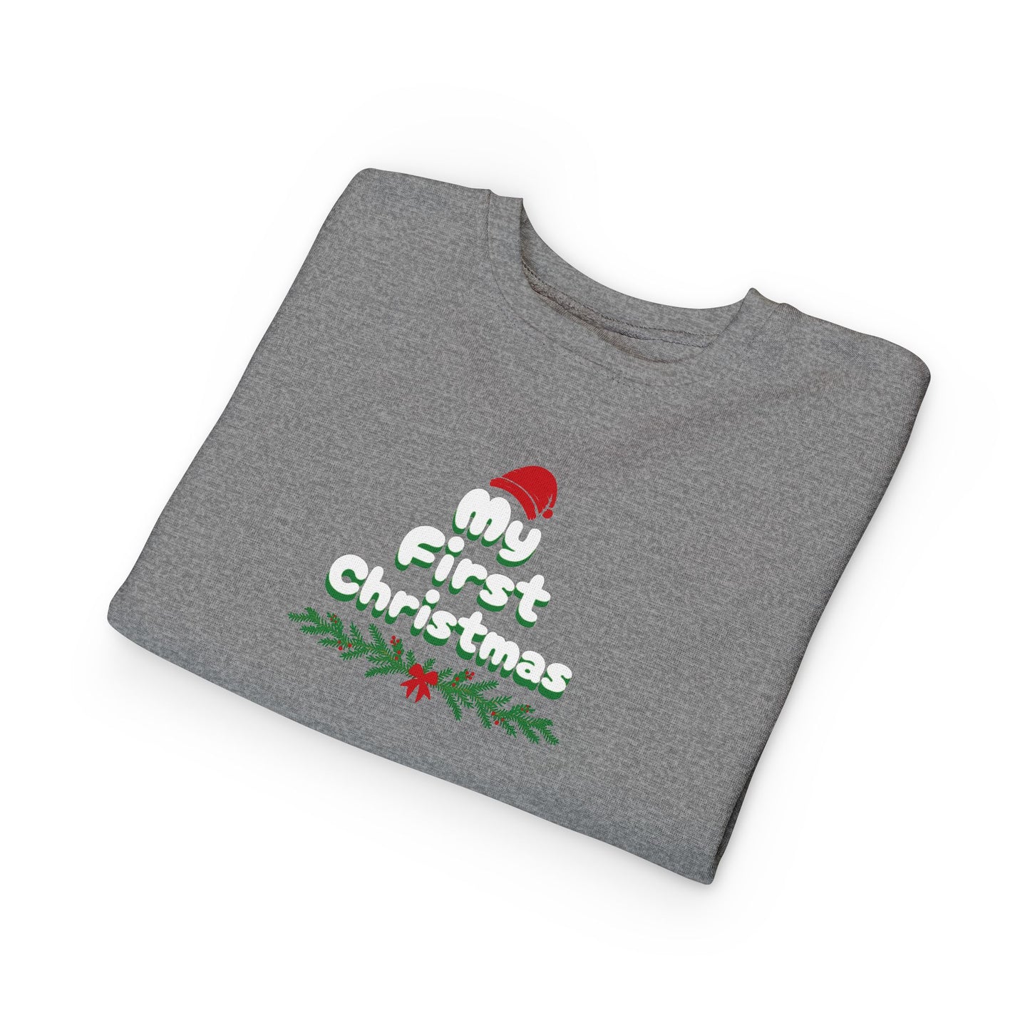Toddler Merry First Christmas Santa Hat Holiday Sweatshirt