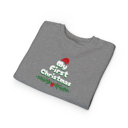 Toddler Merry First Christmas Santa Hat Holiday Sweatshirt