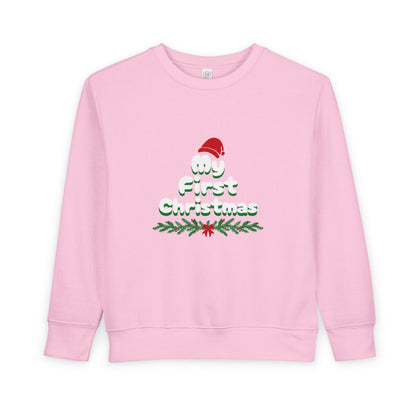 Toddler Merry First Christmas Santa Hat Holiday Sweatshirt