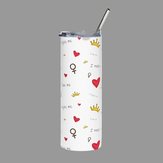 Heart and Crown Stainless Steel Tumbler - 20oz